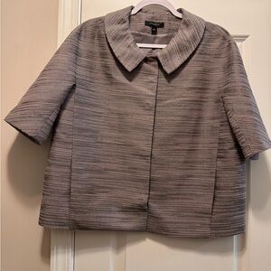 Ann Taylor Textured Gray Button Jacket